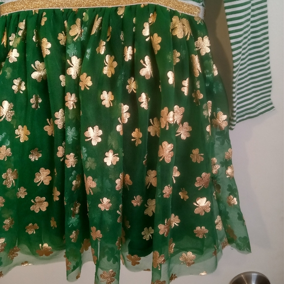 Girls Way to  Celebrate  Patrick's day long sleeve Dress Green   5 - Picture 2 of 7